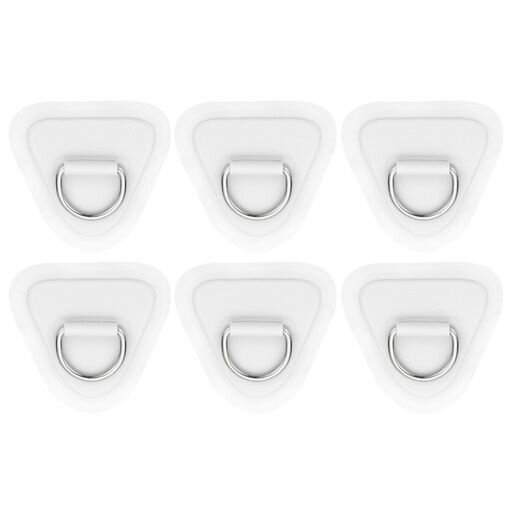 PATIKIL3.5”パドルボードDリング6個ステンレス鋼DリングPVCパッチパッド接着剤なしラフトカヤックイン..