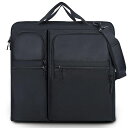 OPOALO16インチPC収納ガーメントバッグメンズシューズ収納スーツバッグ2着3着対応3WAY手提げ斜め掛けキャリーオン機能ビジネスバッグ軽量多機能通勤出張旅行ショルダーベルト付き32L(3)