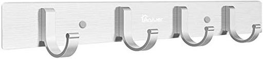 Anjuerウォールハンガー壁取り付け式コートラック4連フック壁掛けフック収納家具物干しハンガー帽子掛け・洋服掛け・コート掛け寝室/浴室/玄関/オフィスアルミニ...