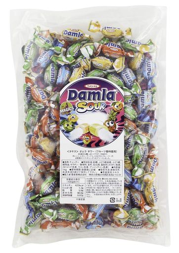 原材料:砂糖、ぶどう糖液糖、ぶどう糖、植物油、ゼラチン/酸味料、香料、乳化剤、着色料(カロチン色素、スピルリナ色素、ウコン色素、アントシアニン色素) 内容量:1kg カロリー:※推定値 100gあたり 422kcal 商品サイズ(高さx奥行x幅):28cmx6cmx16cm