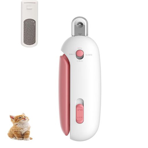 LeTradeJP猫爪切り飛び散り防止カバーステンレス製切りすぎ防止隠し爪ヤスリ付きリバウンドハンドル軽..