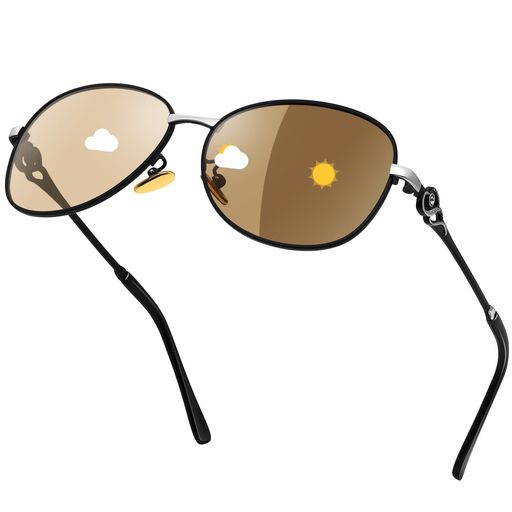 [Rimerakea]サングラスレディース偏光調光色変わるuv400紫外線カット登山釣り運転用