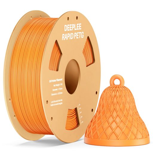 DEEPLEE 高速PETG 1.75mm 高精度・低収縮・600mm/s・ノズル詰防・絡防止・FDM対応 1kg オレンジ