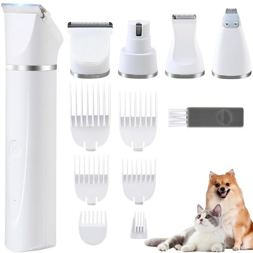 Skiliwahペットバリカン犬猫電動バリカン足裏爪切り犬トリマー髪を切り全身トリミング足毛カット耳裏顔周りお尻周りIPX7防水静音・軽量4in1多機能USB充電コード犬猫小動物に対応