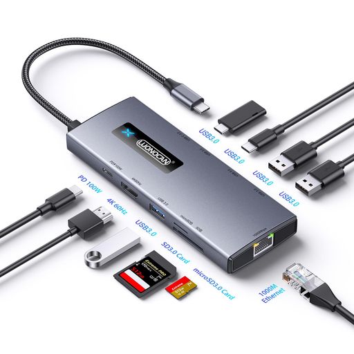 USB-C ϥ 10IN1 LUONOACN HDMI 4K60HZ USB A&C 5GBPSǡžݡ PDб 1GB...