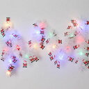 Unikatoメッキモールクリスマスモールガーランド5m電池式LEDストリングライトクリスマスツリー飾りキラキラモールクリスマス飾り装飾籐クリスマスパーティー(サンタクロースカラー)