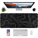 デスクマット 地形図 大型 ゲーミングマウスパッド 800X300X3 MM マウスマット ゲーミング 滑り止め 光学式マウス適用 デスクパッド 防水耐久 ラバ...