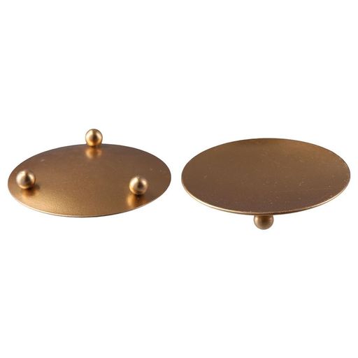 4PCS鉄板キャンドルホルダー小さなキャンドルトレイゴールドキャンドルホルダー柱用キャンドルホルダー..