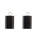 ASIEITSDカードリーダーミニアルミニウム合金USB2.0TフラッシュTFマイクロSDメモリカードリーダーアダプターコンピューター、車、スピーカー用(ブラック)