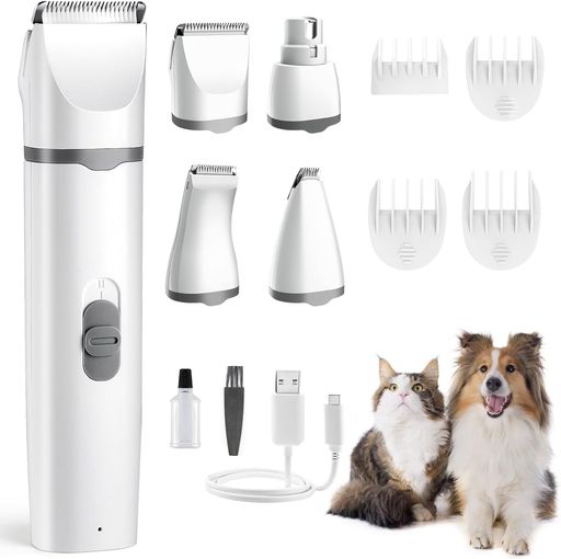 Athvcht犬バリカン猫爪切りペット用バリカン低騒音犬電動ペット2段階スピード足裏肉球顔周りお尻周爪研ぎ全身カット可能多機能高精度猫犬小動物に対応USB充電コードレス初心者プロ対応…
