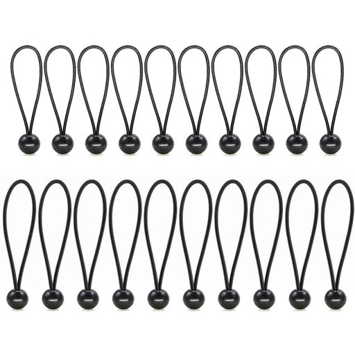 LIANHATA20個入りバンジーコードボール止めゴムボールバンジーコードブラックキャンプテントキャンプテ..