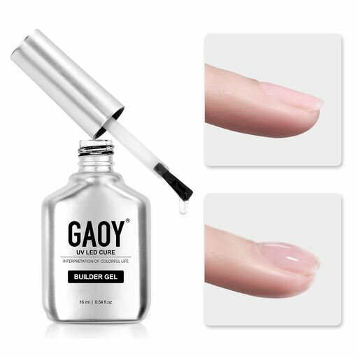 補強や長さだしに:GAOYセルフレベリングビルダージェルは強度が高く、耐久性に優れているため厚みを出して補強したり、長さだしにもご使用いただけます。 ベースコートが必要:ビルダージェルはベースコートの上に塗布する必要があります。ベースコートなしでは、剥がれやすくなります。 トップコートが必要:ビルダージェルは硬化後もベタベタするので、仕上げに必ずトップコートを塗布してください。 UV/LEDライト対応:UV/LEDライトでで60秒硬化が目安。厚く塗ったり、ワット数の低いライトを使用すると硬化時間が長くなります。 内容物:GAOYビルダージェル*1本(0.54fl.oz16ml/本)、自宅でネイルアートを楽しむことができます!