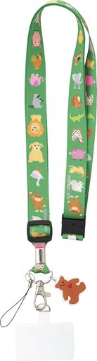 [ミセス・グロスマン]Mrs.Grossman’s(ミセス・グロスマン)カラフルポップ安全パーツ付長さ調節可チャーム付首掛けスマホショルダーストラップ小児科歯科ネックストラップMG0005C-6グリーンF(2)