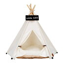 LittleCutieペットテント夏用ペットハウスペットベッド犬小屋猫小屋通気性いい暑さ対策かわいいマットレス付き洗濯可能松の木ズック(S:40*40*50cm...