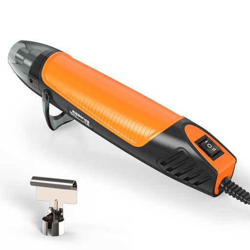 ヒートガン小型elesoriesエンボスヒーターレジン用ミニ300W2段階温度設定急速加温200°C/350°C超軽量曲..