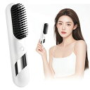 ストレートアイロンANGELCITIZヒートブラシヘアアイロン「サロン級ツヤ髪」4段温調節140°C~200°Cマイナスイオン静電気防止コードレスTYPE-C充電式瞬時予熱やけど防止温度表示ストレート&カ…(2)