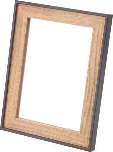 不二貿易鏡卓上木目フレームバイカラー飛散防止卓上ミラーコンパクト幅17.5x奥行2x高さ22.6cmナチュラ..