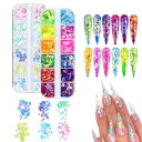 ネイルパーツグリッターネイルホログラム24色キラキラオーロララメグリッターネイルパウダーネイルホロスパンコールジェルネイルネイルアートレジン封入デコパーツ(A)