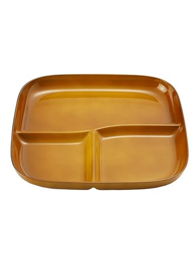 アサヒ興洋ランチプレート仕切り皿レトロアンバーカフェ風食洗機対応電子レンジ対応日本製Solow