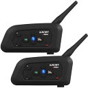 MIHONO4RIDERSINTERPHONEバイク用インカムV4ツーリング対応4人同時通話可能FMラジオ音楽IP65防水ブルートゥースインターコム3.5ミリ端...