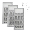 3箱まつげエクステ3DボリュームまつげC/Dカール太さ0.10MMマツエクつけまつげナチュラル人気3DPREMADEFANSSHORTSTEMEYELASHES...