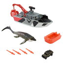 マッチボックス(MATCHBOX)ジュラシック・ワールドモササウルスを運べ!水陸両用レスキューシップ乗り物おもちゃ恐竜おもちゃミニカー水遊び3歳からマルチJGG...