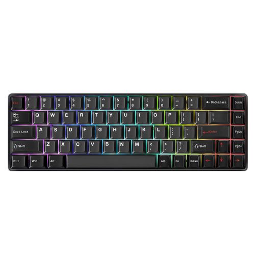 DRUNKDEERG65Eスポーツゲーミングキーボード、ラピッドトリガーキーボード-ホール効果スイッチ-磁気スイッチ-ラストウィン&リリースデュアルトリガーモード-調整可能な作動、ブラックグレーオレンジ
