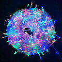 LEDイルミネーションライト500球30mクリスマス飾り8パターン部屋LED電飾屋外防水パーティー・イベント装飾記憶機能付き複数連結可マルチカラーRGB