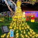Mozalida【最新型】LEDイルミネーションライト350球ソーラー式屋外防水仕様クリスマス飾りライトDIYクリスマスツリー自動点灯/消灯8種類モードタイマー機能リモコン付9本3.5Mフェアリーライ…