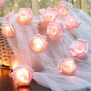 YuumingイルミネーションライトLEDローズフラワーストリングライト50球5Mバラ電飾雰囲気作り屋内屋外ホームパーティー/バー/レストラン/祝日/結婚式/パーティデコレーション/庭園/ガーデン…