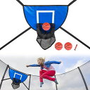 バスケットボードトランポリンバスケットボールフープ壁掛け屋外ジャンプ49*36CM4ストラップバスケットボール3個とポンプ1個付き子供用ポータブル屋内練習用(4)