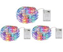 【3個セット】LEDイルミネーションライトクリスマスライトバレンタインデー飾り電池式10メートル100電球常点灯屋外室内ガーデンライト正月クリスマス結婚式飾りストリングライト(レイ…
