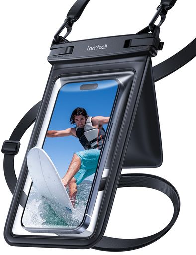 【ダブルポケット】スマホ防水ケース雨小物収納バッグLamicall:IPX8海お金パックプールすまほぼうすいカバー水中撮影顔認証通話アイホン携帯けいたい調整可能ストラップ首かけ海水浴水…
