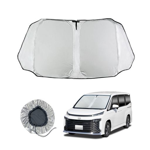 セイワ(SEIWA)サンシェード車種専用トヨタ・ヴォクシー/ノア(90系/90W95W型)専用IMP381ポップアップ折り畳みフロント用UVカットAピラー小窓専用設計チタン銀コーティング紫外線カット&遮光率9…