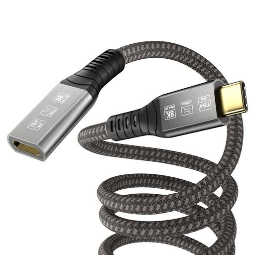 Rakuten - AngusplayThunderbolt4延長ケーブルUSB-C延長コード8K60Hz映像出力PD100W40Gbps高速データ転送iPhone16/16e/15MacBookAirProiPadPro/Air他対応