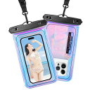 「完全防水・スポンジ・水に浮く」スマホ防水ケースLILIYYA:IPX8スマホケース海浮く携帯お風呂水中撮影スマホぼうすいケース顔認証水中撮影両手解放ストラップ付き首かけ斜め掛けけいた…
