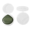 LeTradeJP2個円形パフボックス化粧スポンジボックス通気性透明ボックスポータブル旅行用化粧品収納防塵保護プラスチック製(直径7.8cm)