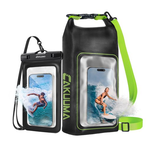 【2024夏新登場·全面防水·2個セット】スマホ防水ケース防水バッグCAKUUMA2個セット防水ポーチ携帯防水ケースIPX8認証完全防水水中撮影高透過率顔認証タッチ快適押し易いサイドボタン2L大…