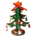 ミニクリスマスツリー卓上飾り置物飾り付けデコレーション子供物デコレーション飾り付け雑貨手芸プレゼントクリスマスプレゼントグリーン木製緑色