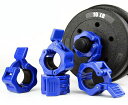 バーベルカラー25MMダンベル可変式対応ダンベルクリップスクリューシャフトプレート止め筋トレグッズ-4個セットブルー(4)