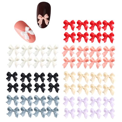 ネイルパーツリボン200個セット3D立体蝶結びネイルアートジュエリーパーツハンドメイド手作りデコパー..