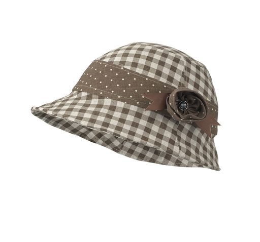 CAPOR(カポル)カメリア着せ替え用帽子カバーチェックブラウンLC322FBDN