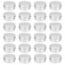 LKCCTKアルミ缶小分け容器10ml24個セット蓋付きクリームケースリップクリームケース軽量軽量持ち運び便利旅行用