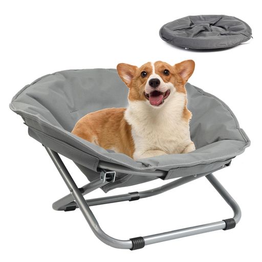 犬用ベッドドッグコットペットベッド取り外し可能ピロートップマットアウトドア折りたたみ洗えるクッシ..