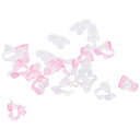 20個13.5**12.5ミリメートル三角形形状ピンククリップオンイヤリング透明コンバータプラスチック非ピアス安全耳スタッドDIYイヤリング