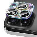 CEIBANDカメラフィルムIPHONE16PRO/IPHONE16PROMAX対応カメラ保護カバーカメラフィルムレンズフィルムラインストーンレンズ【アルミ合金縁取り+強化ガラス】9H硬度全面保護防塵落下防止防水(2)
