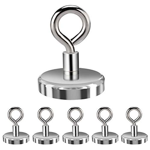 超強力磁石フック8個入Cosegoマグネットフックで釣磁石耐荷重(22KG)直径25MM金属製シルバー