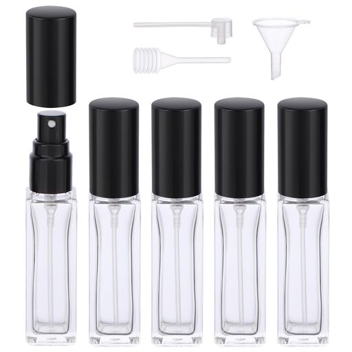 アトマイザーSegbeautyアトマイザー10ml5個入りガラス製プッシュ式詰め替えスプレー容器漏れないミニボトルスプレーボトルクイック香水噴霧器携帯用詰め替え容器液漏れ防止持ち込み可能…