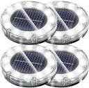 NFESOLARLEDガーデンライトソーラーライト防水光センサーおしゃれ屋外庭ライトアップ外構エントランス置き型埋め込み式ホワイト(4個セット)