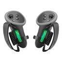 KIWI DESIGN のアップグレードされたコントローラー グリップはメタ クエスト 3 アクセサリーと互換性があり、バッテリー開口部付きハンド ストラップとナックル ストラップ プロテクター (ブラック)